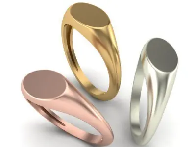 Signet Ring Oval 3D print model