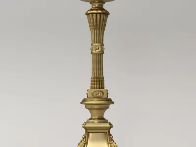 Carved Candle Holder 3D model