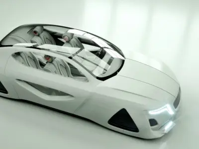 4 in 1 Affekta futuristic sci-fi hover and luxury sport cars 3D Model Pack