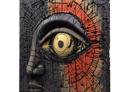 Abstract Wall Art Sculpture 3D model