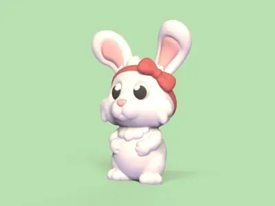 Bunny Hair Bow 3D print model