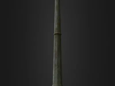 Old Worn Streetlight 03 Low-poly 3D model
