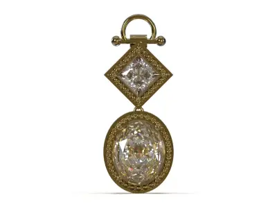 3D File Classic printable Pendant jp0406 3D print model