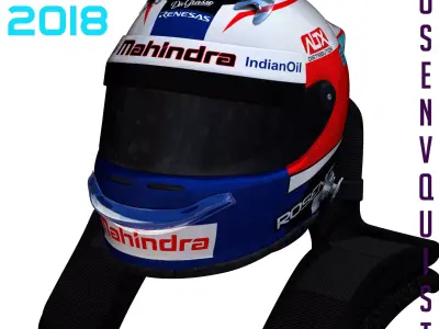 Rosenqvist helmet 2017 2018 Low-poly 3D model