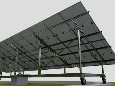 Solar Energy 360 Deg Manual Tracker System 3D model