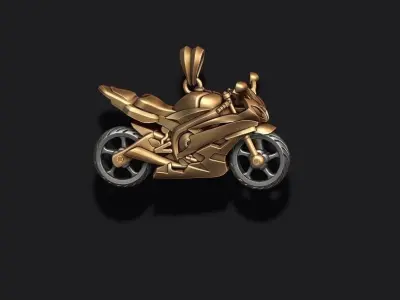 Motorcycle sport pendant 3D print model