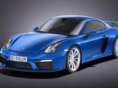 Porsche Cayman GT4 2016 VRAY 3D model