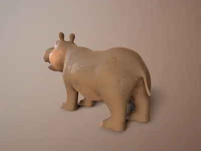 cartoon hippo Low-poly 3D model purchase