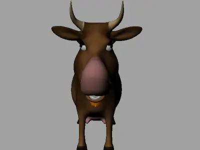 Cow cartoon 3D model