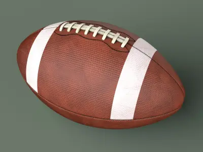 American Football Ball 3D model get