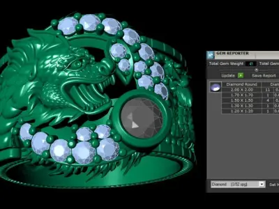 Dragon ring 3 3D print model