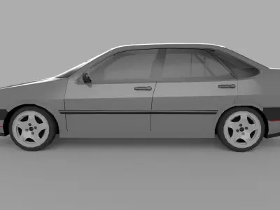 Fiat Tempra 1992 Low Poly Model 3D model