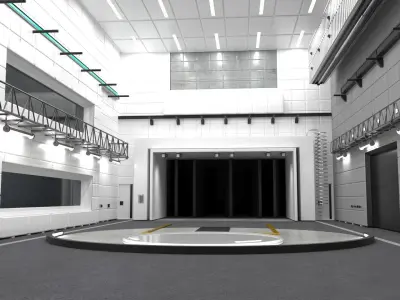 Interior wind test garage 3D model