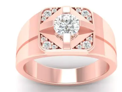 Luxury Diamond Fashin Men Ring 6014 3D print model