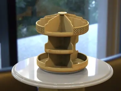 Wooden Kitchen or Restroom Food Organizer 3D print model