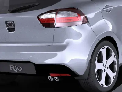 Kia Rio 2014 5door VRAY 3D model
