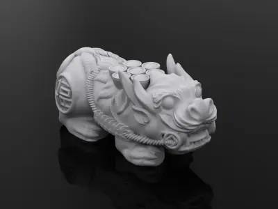 chinese dragon statue 3D print model