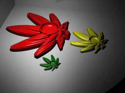 Cannabis themed ashtray 3D print model
