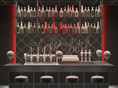 Counter Bar 3D model