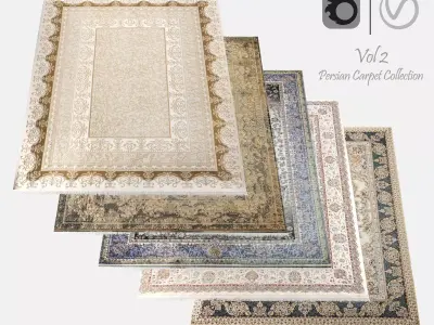 Persian Carpet Collection-vol2-4k texture Low-poly 3D model