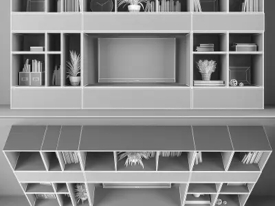 Tv stand Low-poly 3D model