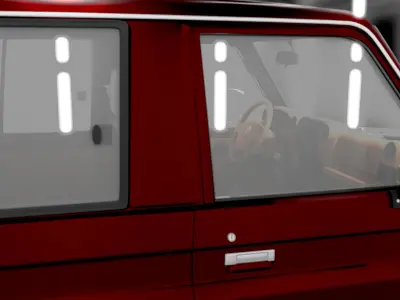 Toyota Land Cruiser J71 1998 High-Quality 3D Model  Interior Low-poly 3D model