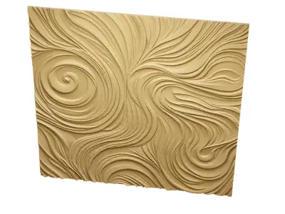 modern panel wall decor set relief stl mural CNC 192 3D model