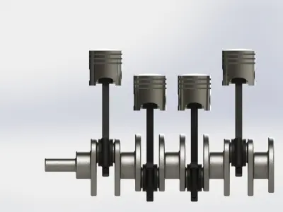 4 Cylinder Engine 3D print model