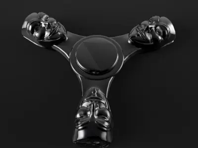 Premium spinner VENDETTA 3-arm 3D print model