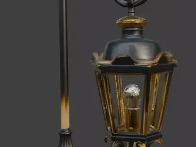 Vintage Street Lamp 3D Model 3D model