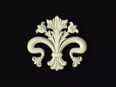 Central decor ornament for furniture 3D model 441