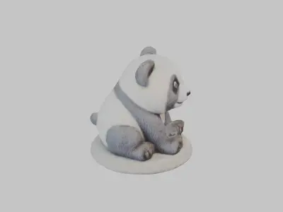 Animal Panda Craft Low-poly 3D model