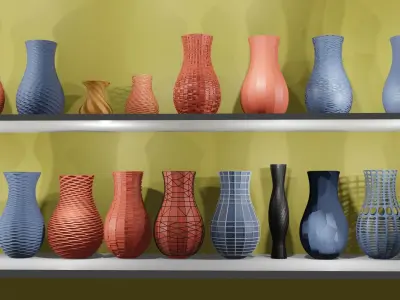 26 Vases full set different models 3D print model