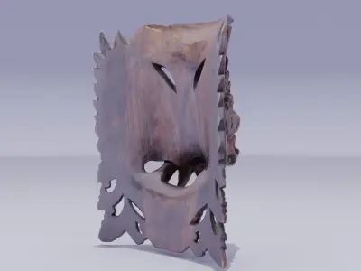 African Mask 05 high-poly 3D model