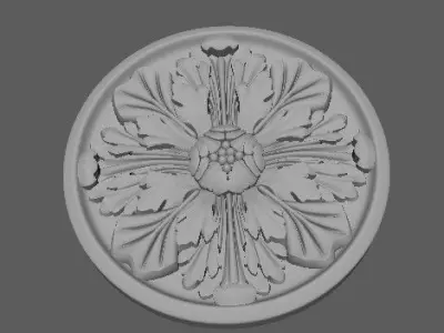 rosette decorative medallion 3D model