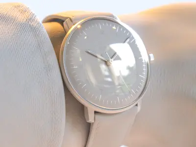 Minimalist Watch 4 - Automatic - Black Dial x Stainless Case Low-poly 3D model