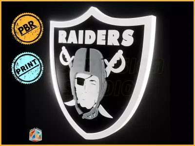 Las Vegas Raiders logo - Cinematic - 3D print 3D model