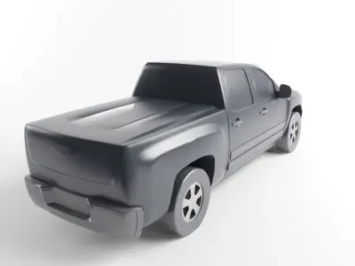 Low Poly Pickup Truck Game Ready Asset Low-poly 3D model