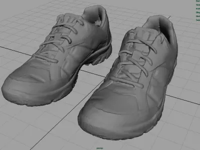 Sneakers pair of shoes Low-poly 3D model