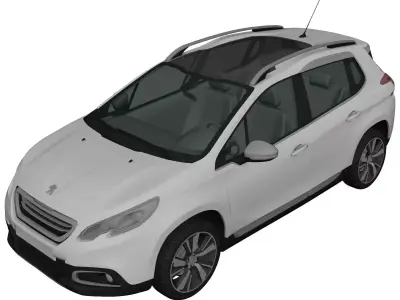 2013 Peugeot 2008 Low-poly 3D model