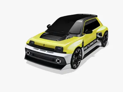 Renault 5 Turbo 3E 2027 Low-poly 3D model