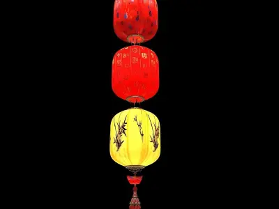Chinese Red Lantern 3D model