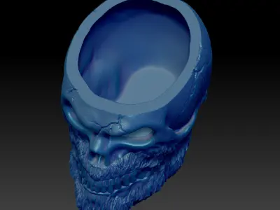 Beard - Skull-hollow 3D Print Model 3D print model