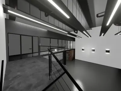 WAREHOUSE car studio interior 3D 3D model
