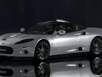 Spyker C8 Aileron - supercar Low-poly 3D model