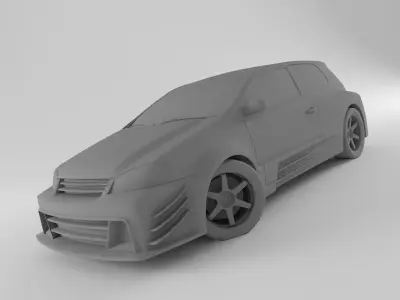 Golf 5 volkswagen car Low-poly 3D model