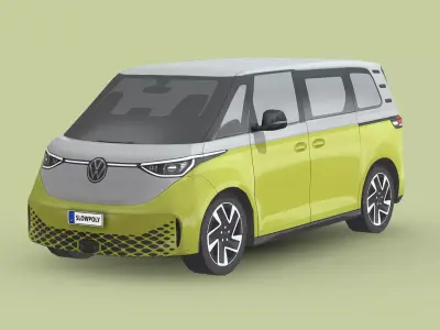 Volkswagen ID Buzz Low-poly 3D model