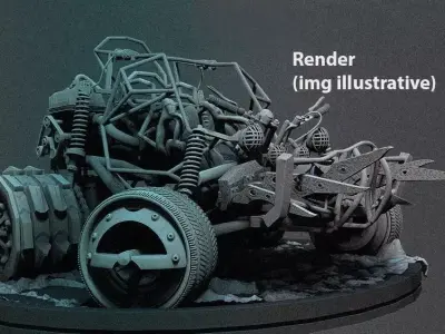 Orikart renderer mg 3D model