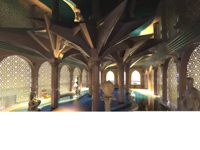 turkish bath roman bath hamam 3D model