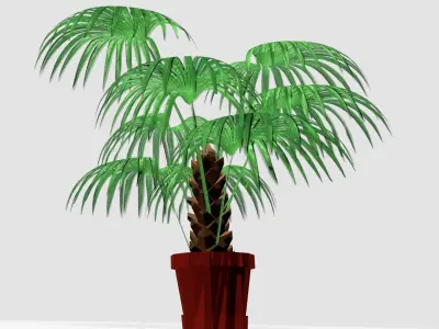 ARECA PALM Low-poly 3D model